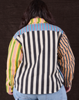 Cropped Overshirt in Mixed Stripe back view on Ashley