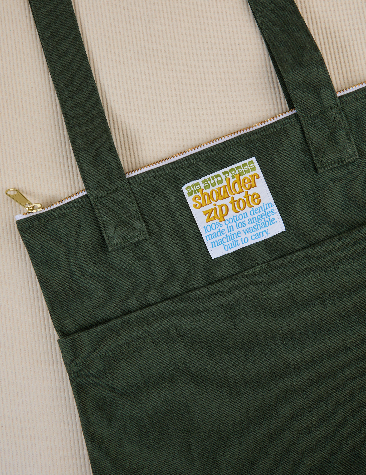 Swamp Green Over-Shoulder Zip Mini Tote