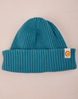 Ribbed Beanie in Marine Blue