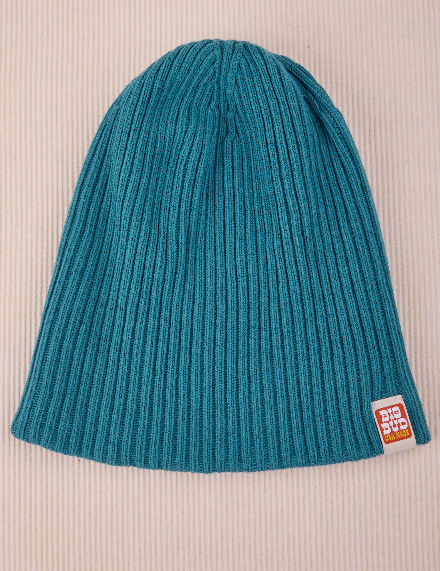 Ribbed Beanie in Marine Blue