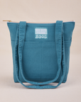 Over-Shoulder Zip Mini Tote in Marine Blue