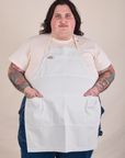 Full Denim Apron in Stone White on Sam