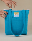 Over-Shoulder Zip Mini Tote in Hawaiian Blue