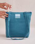 Over-Shoulder Zip Mini Tote in Marine Blue