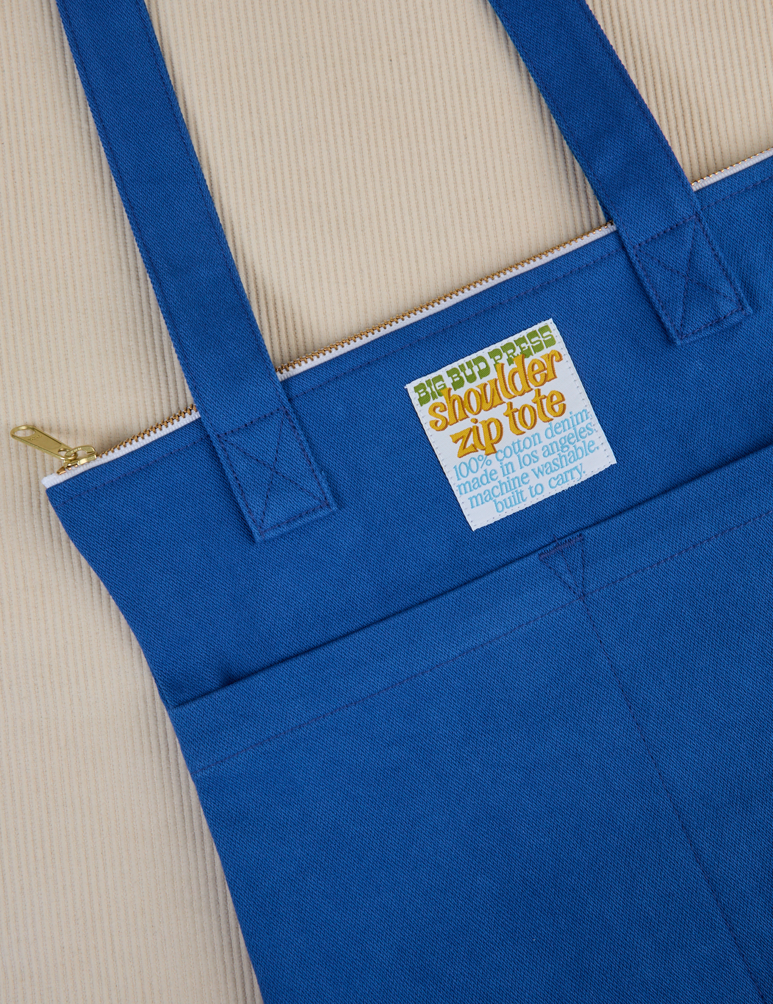 Royal Blue Over-Shoulder Zip Mini Tote