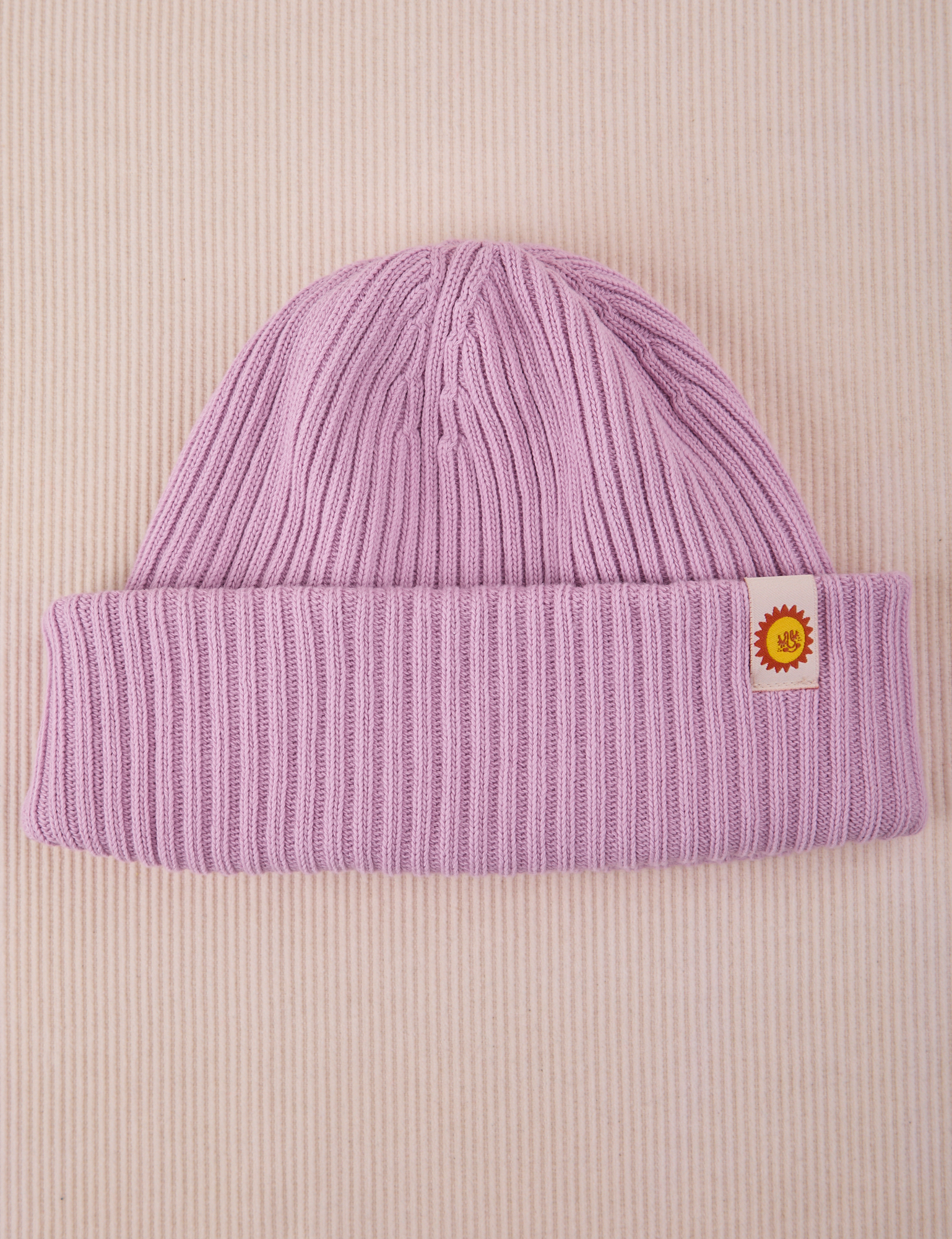 Ribbed Beanie in Lilac