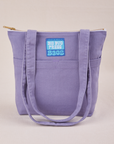 Over-Shoulder Zip Mini Tote in Faded Grape