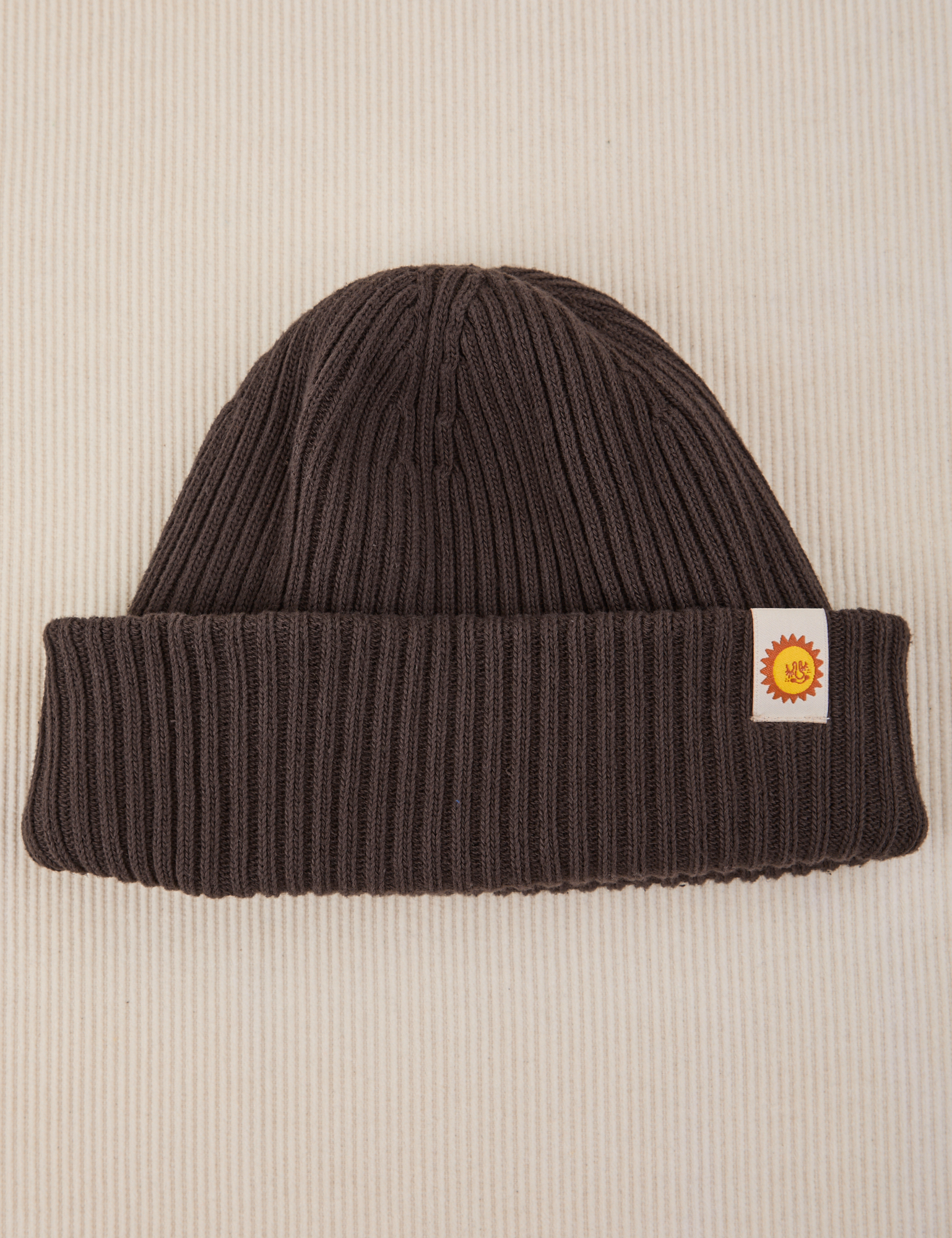 Ribbed Beanie in Espresso Brown