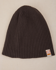 Ribbed Beanie in Espresso Brown