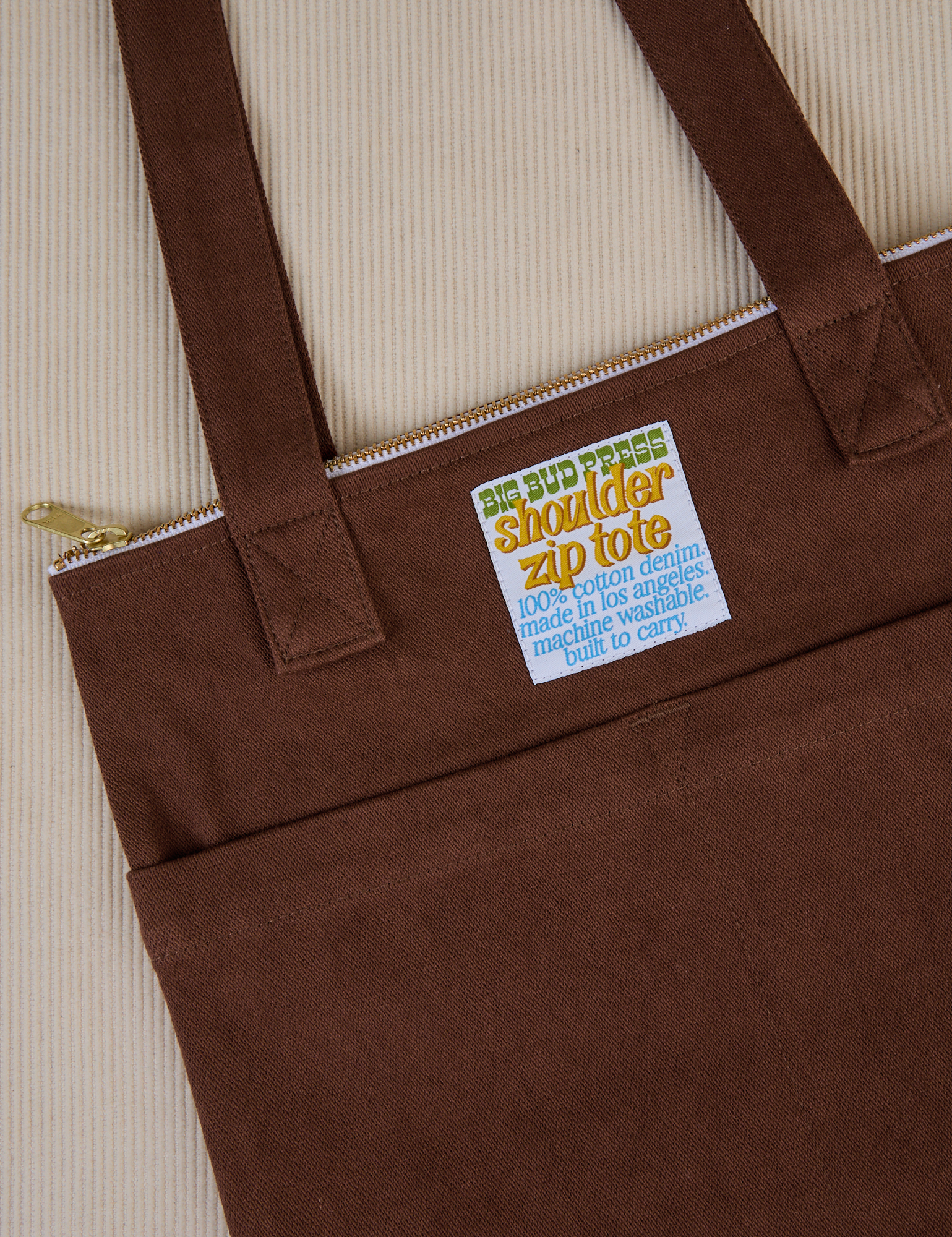 Fudgesicle Brown Over-Shoulder Zip Mini Tote