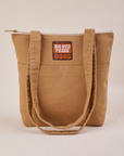 Over-Shoulder Zip Mini Tote in Tan