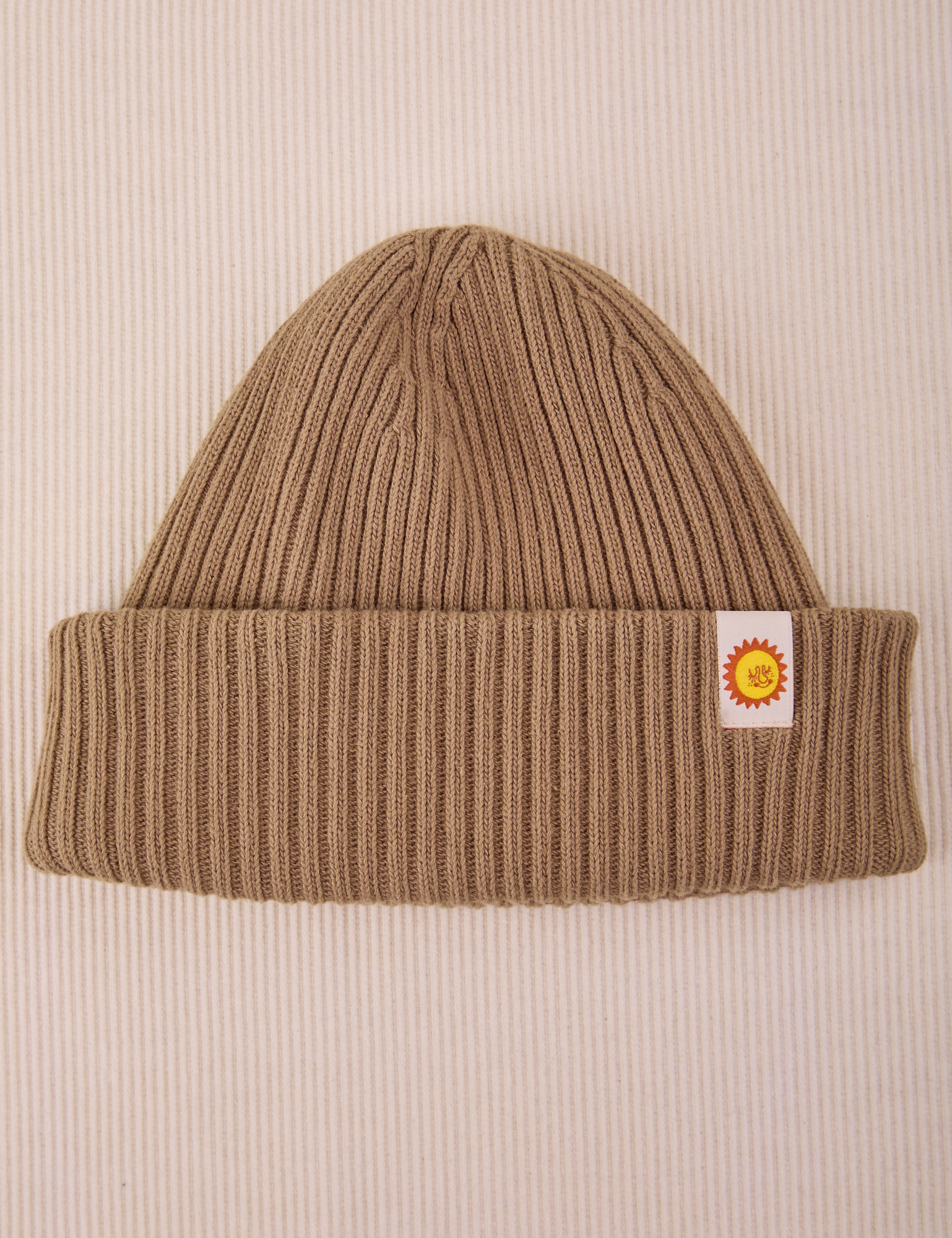 Ribbed Beanie in Desert Brown