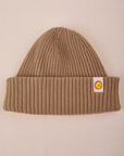 Ribbed Beanie in Desert Brown