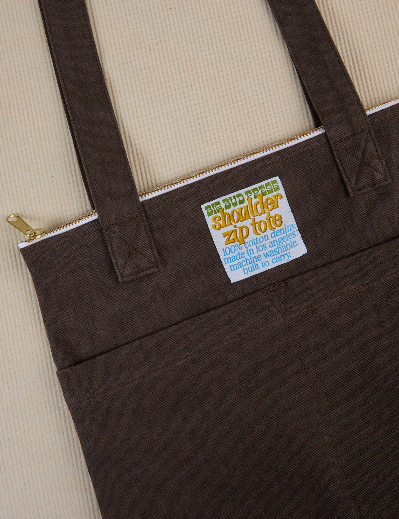 Espresso Brown Over-Shoulder Zip Mini Tote