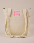 Over-Shoulder Zip Mini Tote in Vintage Off-White