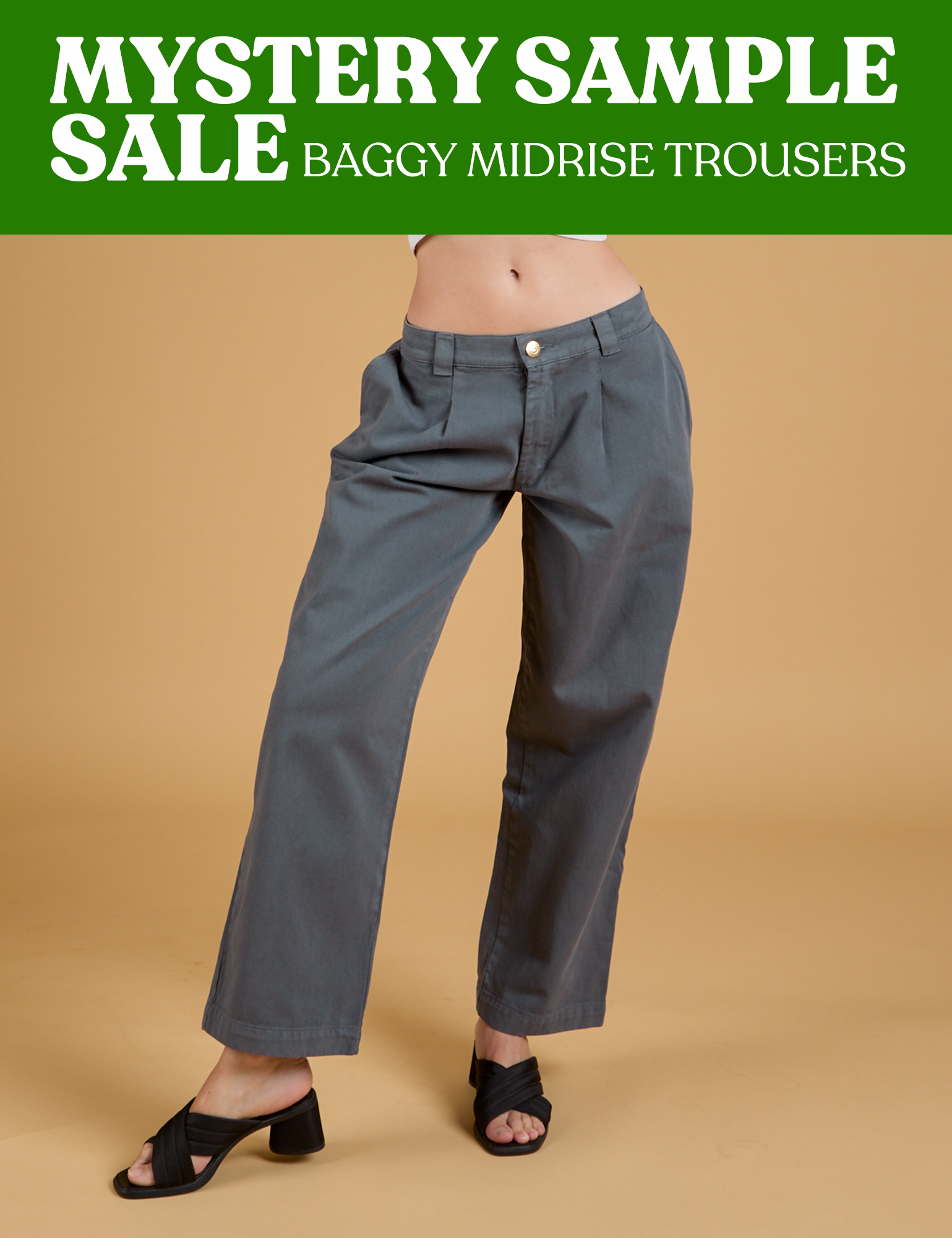 BAGGY MID-RISE TROUSERS - MYSTERY SAMPLE SALE! *FINAL SALE*