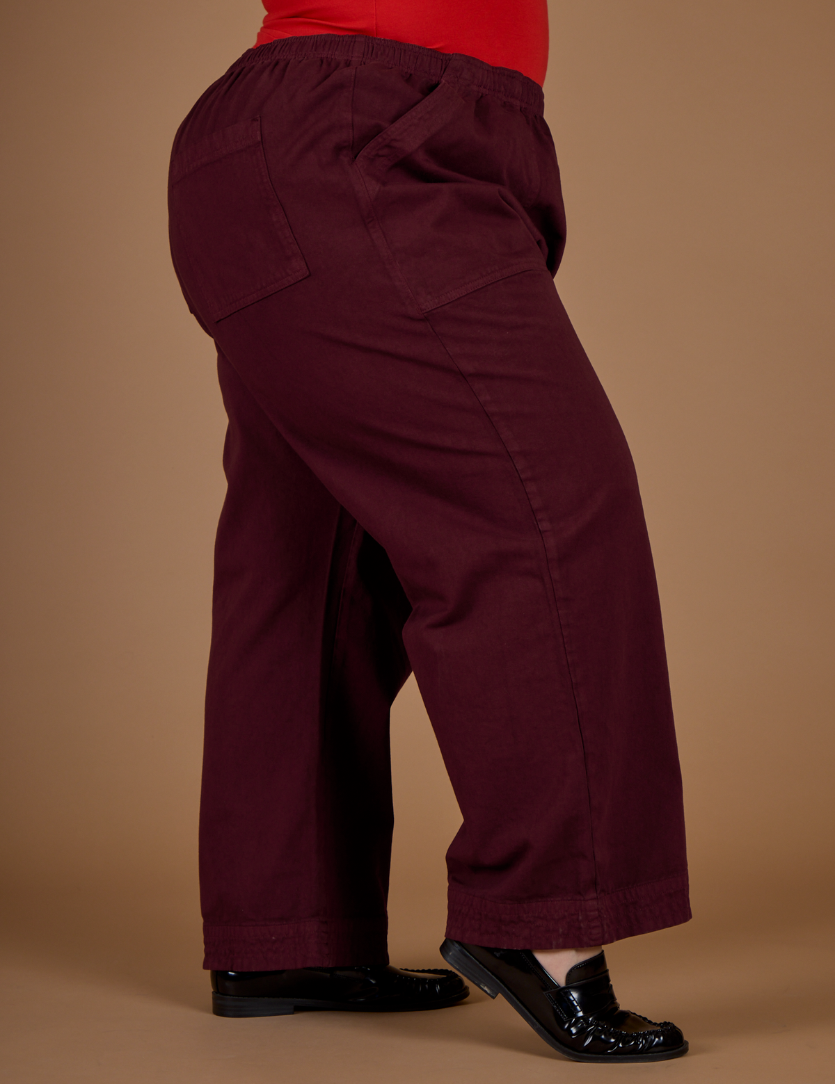 Side view of the Red Wine Action Pant