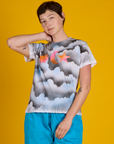 Alex wearing the Dark Cloud & Sky Airbrush Vintage Tee