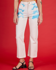 Close up of the Pockets of Sky Airbrush Work Pants worn by Alex