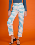 Alex is 5'8" and wearing XXS Cloud Coverage Airbrush Work Pants