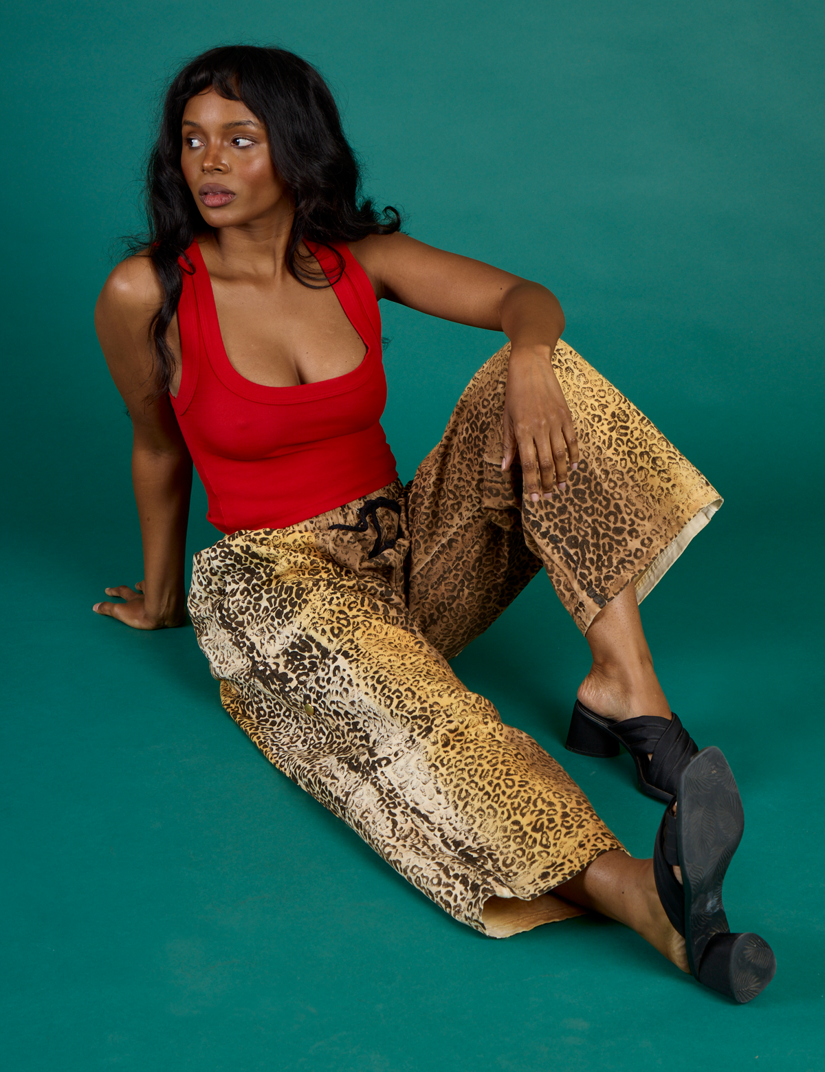Drop Pocket Pants - Leopard Print
