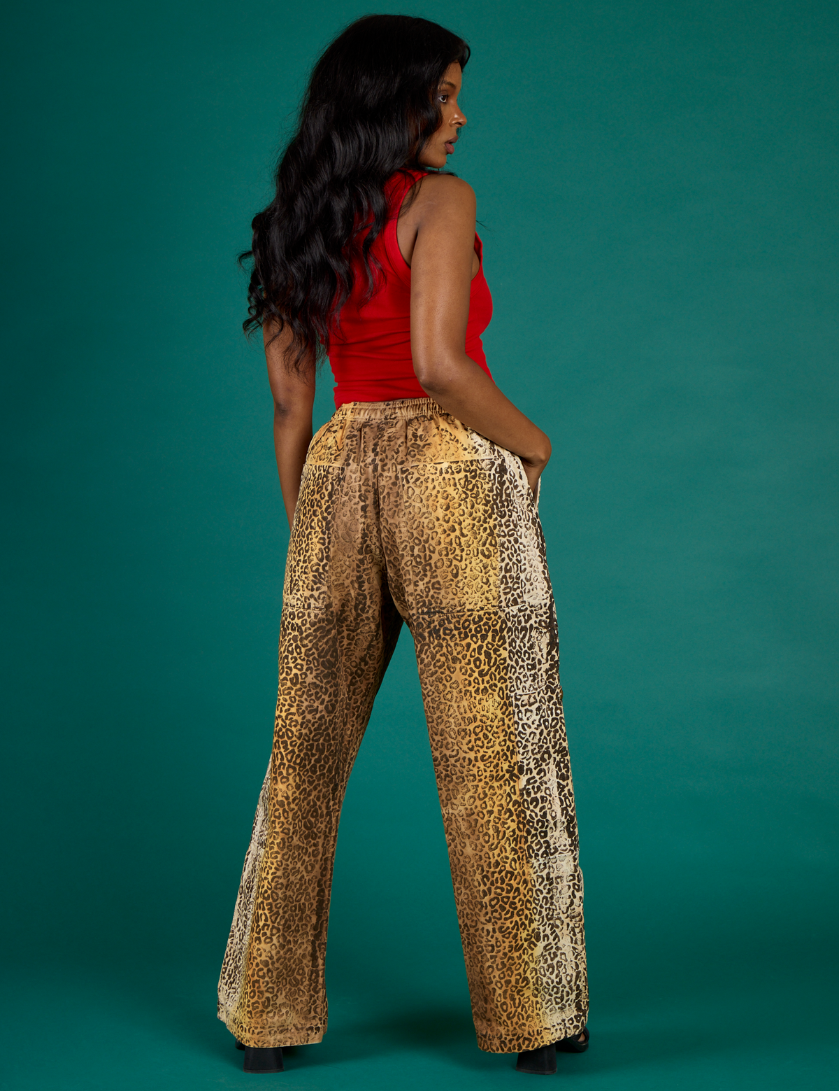 Drop Pocket Pants - Leopard Print