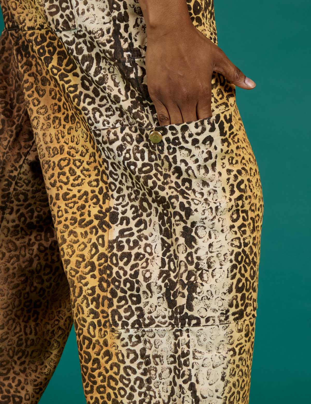 Drop Pocket Pants - Leopard Print
