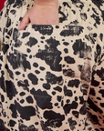 Drop Pocket Pants - Cow Print