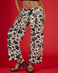 Drop Pocket Pants - Cow Print