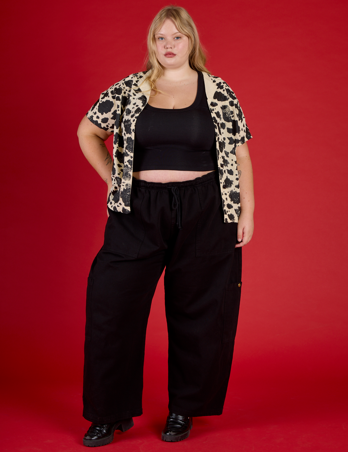 Pantry Button-Up - Cow Print