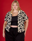 Pantry Button-Up - Cow Print