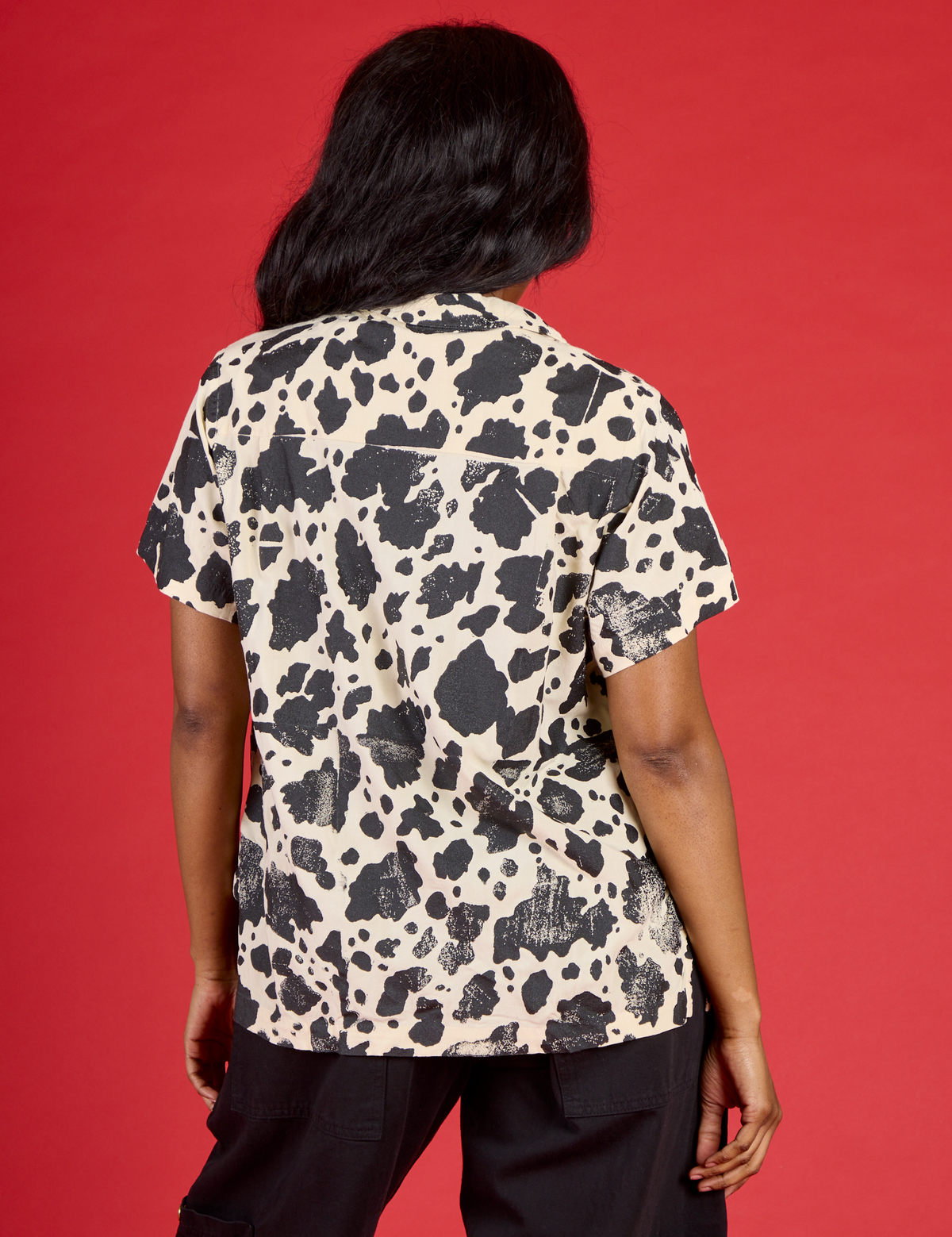 Pantry Button-Up - Cow Print
