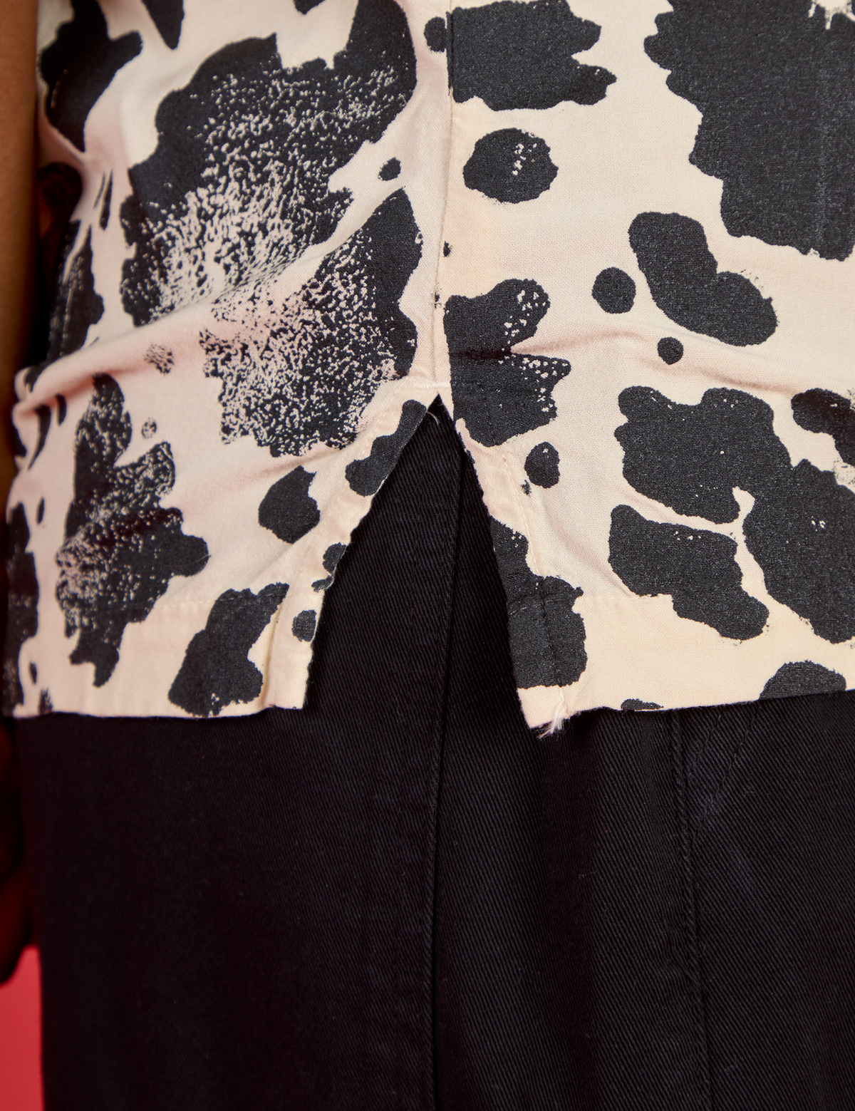 Pantry Button-Up - Cow Print