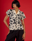 Pantry Button-Up - Cow Print