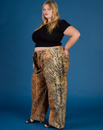 Drop Pocket Pants - Tiger Print