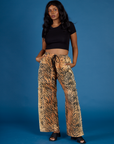 Drop Pocket Pants - Tiger Print