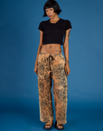 Drop Pocket Pants - Tiger Print