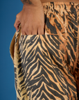 Drop Pocket Pants - Tiger Print