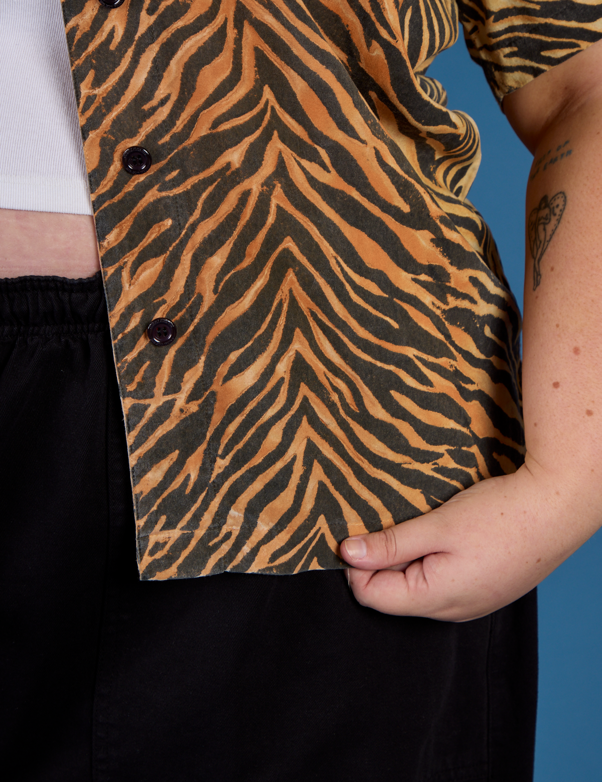 Pantry Button-Up - Tiger Print