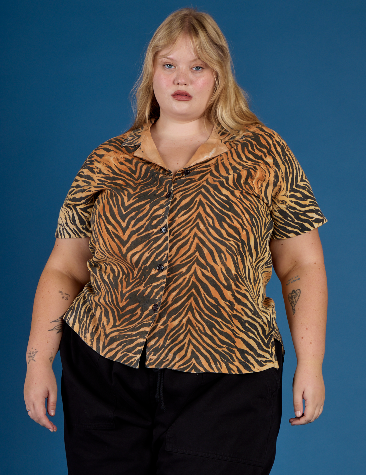 Pantry Button-Up - Tiger Print
