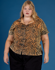 Pantry Button-Up - Tiger Print