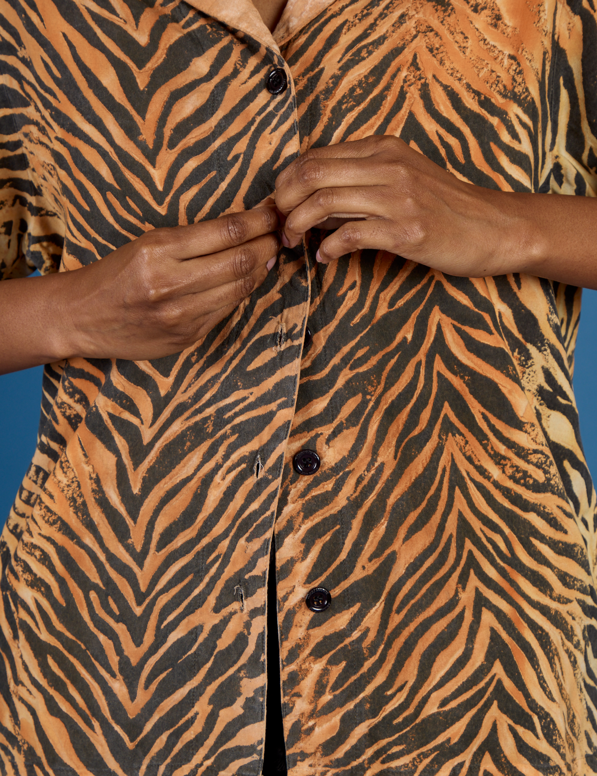 Pantry Button-Up - Tiger Print