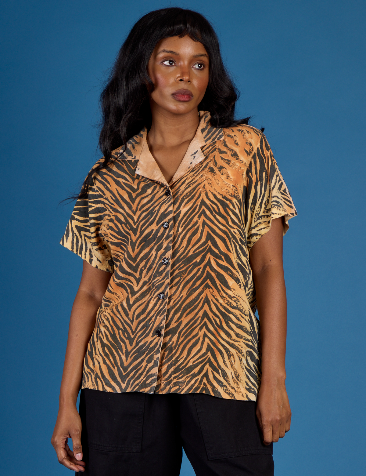 Pantry Button-Up - Tiger Print