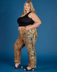 Side view of Juliet wearing the Tiger Work Pant