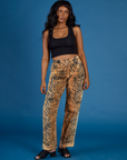 Kandia is 5'3" and wearing XS Tiger Work Pant with the Black Cropped Tank