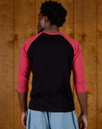Back view of the Black/Pink Colorblock Raglan Tee