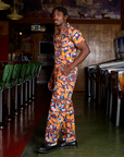Short Sleeve Jumpsuit - Hot Dog & Beer & Wine & Pretzels