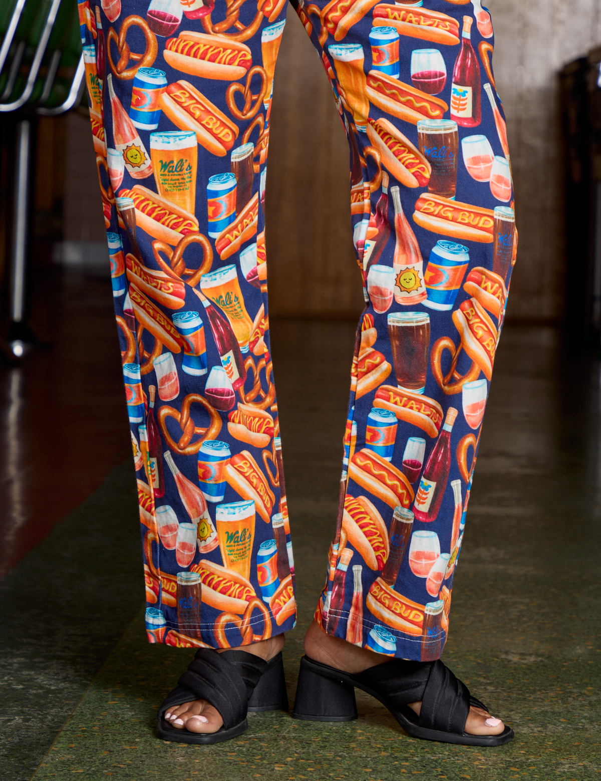 Short Sleeve Jumpsuit - Hot Dog &amp; Beer &amp; Wine &amp; Pretzels