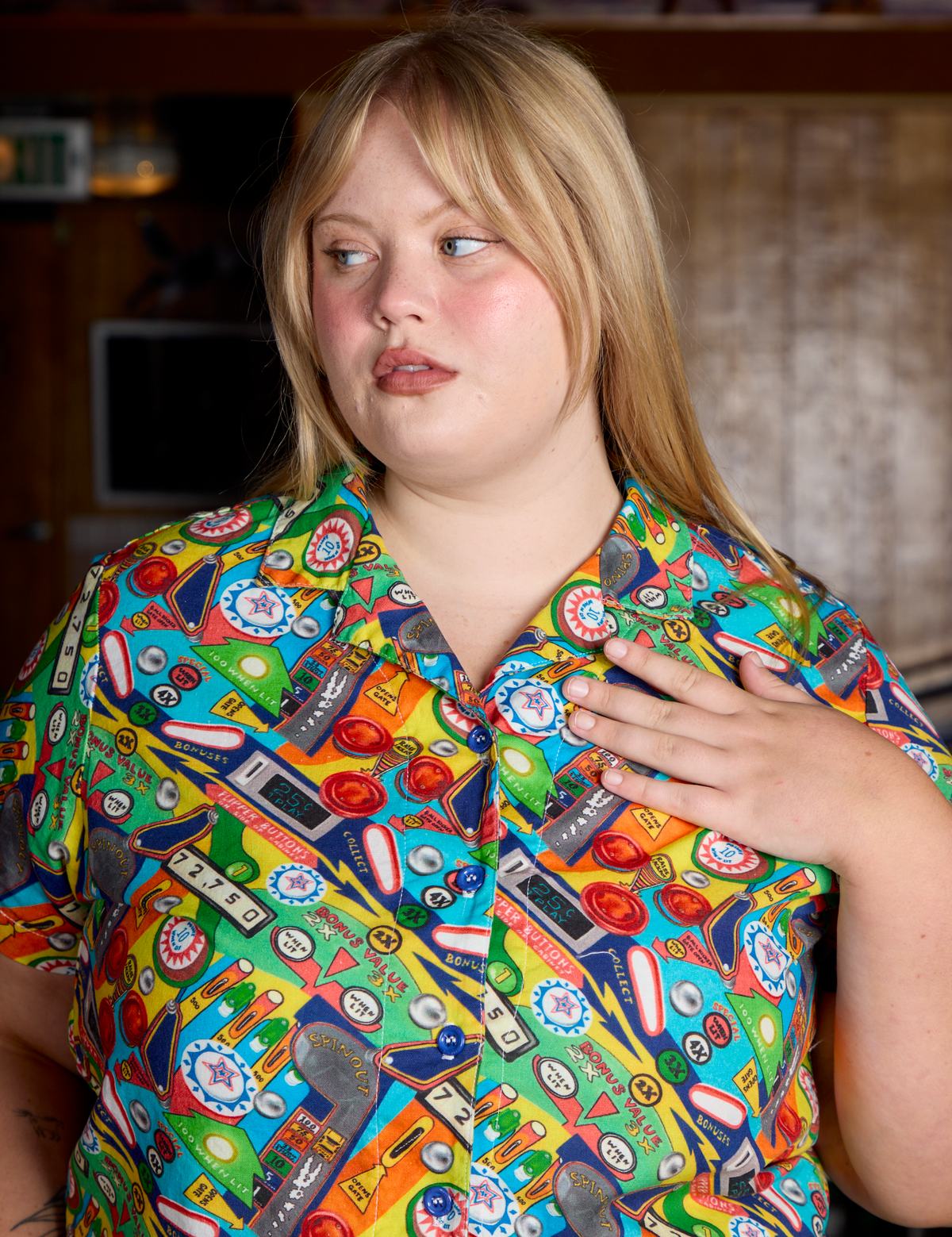 Pinball Playfield Pantry Button-Up
