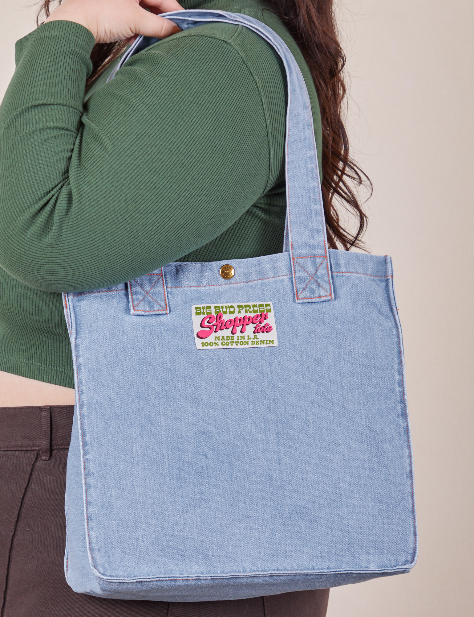 Denim Shopper Tote Bag – BIG BUD PRESS